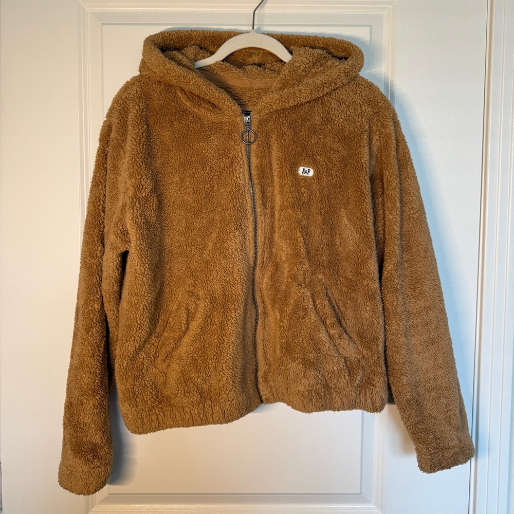 Abercrombie & Fitch Tan Fleece Hoodie